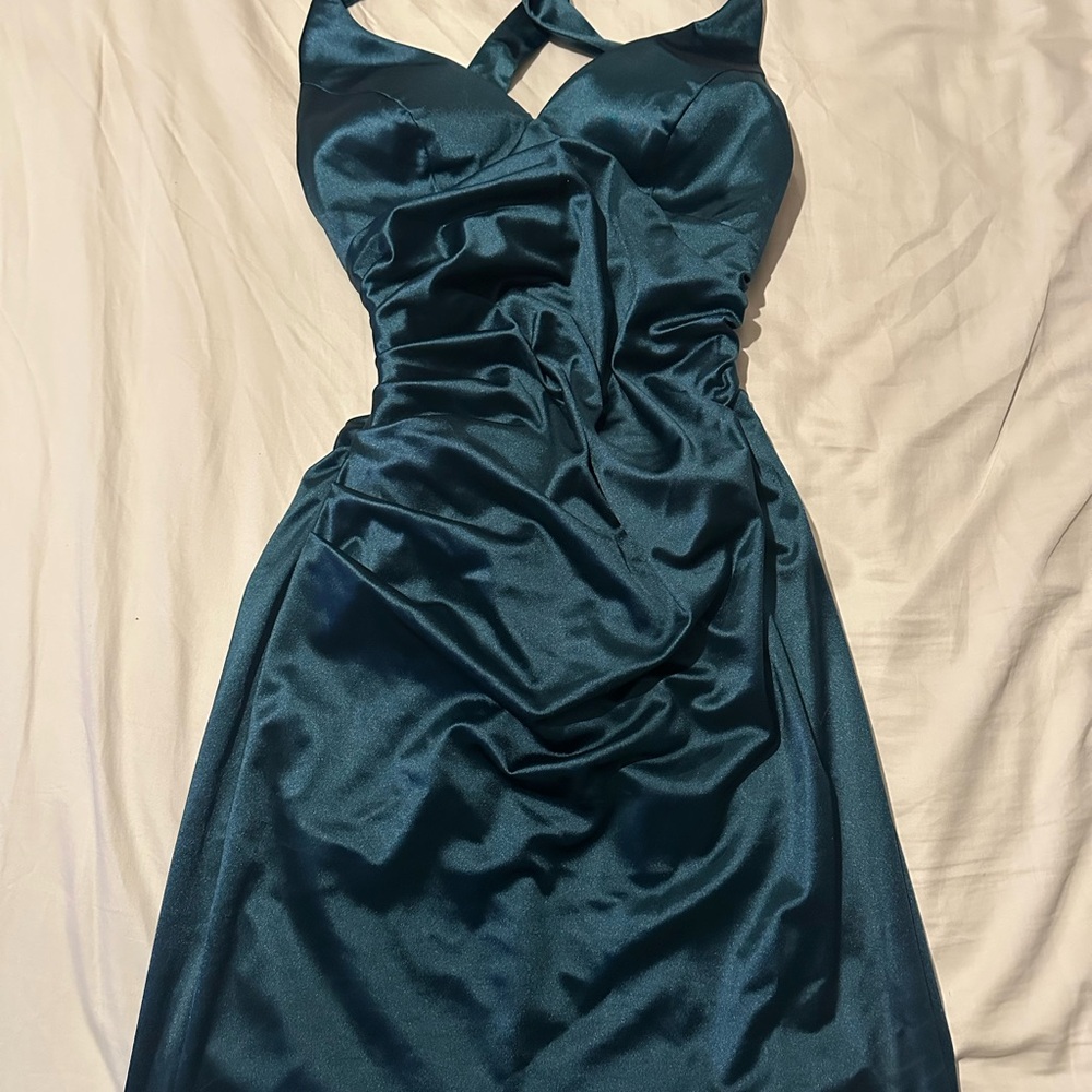 Satin Emerald Dress